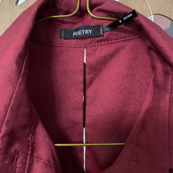 Maroon collared button up - Picture 3 of 3